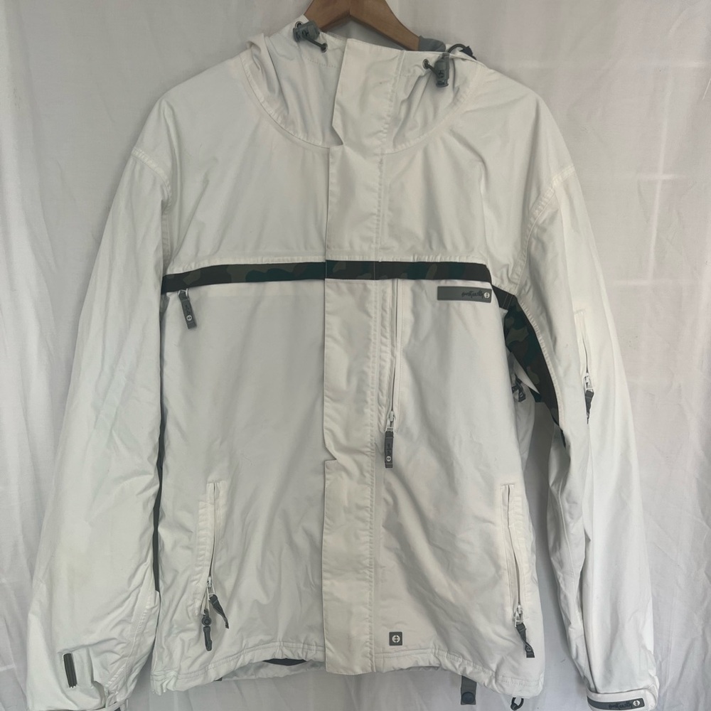 Planet Earth hooded zip up snow jacket waterproof breathable size medium unisex